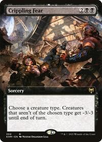 Crippling Fear (Extended Art) - Kaldheim - Magic: The Gathering card