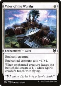 Valor of the Worthy - Kaldheim - Magic: The Gathering card