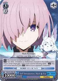 Self-Introduction, Mash & Fou - Fate/Grand Order Absolute Demonic Front: Babylonia - Weiss Schwarz card