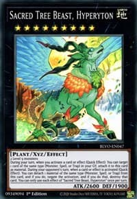 Sacred Tree Beast, Hyperyton - Blazing Vortex - YuGiOh card