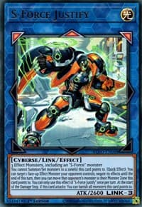 S-Force Justify - Blazing Vortex - YuGiOh card