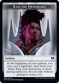 Emblem - Kaya the Inexorable - Kaldheim - Magic: The Gathering card