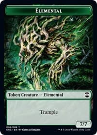 Elemental // Elf Warrior Double-Sided Token - Commander: Kaldheim - Magic: The Gathering card