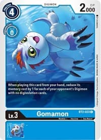Gomamon - BT2-023 - Release Special Booster 1.5 - Digimon Card Game card