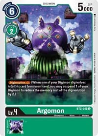 Argomon - BT2-045 - Release Special Booster 1.5 - Digimon Card Game card