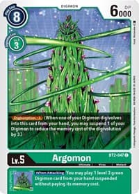 Argomon - BT2-047 - Release Special Booster 1.5 - Digimon Card Game card
