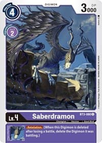 Saberdramon - Release Special Booster 1.5 - Digimon Card Game card