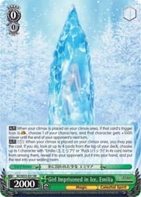 Girl Imprisoned in Ice, Emilia - Re:ZERO: The Frozen Bond - Weiss Schwarz card