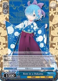 Rem in a Hakama - Re:ZERO: The Frozen Bond - Weiss Schwarz card