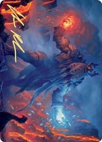 Aegar, the Freezing Flame Art Card (Gold-Stamped Signature) - Art Series: Kaldheim - Magic: The Gathering card