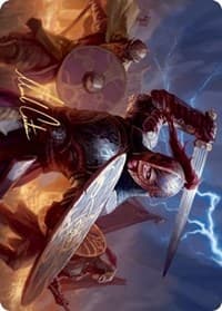 Beskir Shieldmate Art Card (Gold-Stamped Signature) - Art Series: Kaldheim - Magic: The Gathering card