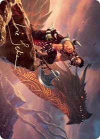 Dragonkin Berserker Art Card (Gold-Stamped Signature) - Art Series: Kaldheim - Magic: The Gathering card