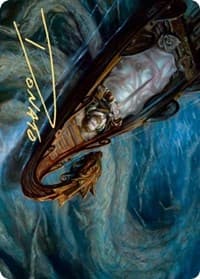 Funeral Longboat Art Card (Gold-Stamped Signature) - Art Series: Kaldheim - Magic: The Gathering card
