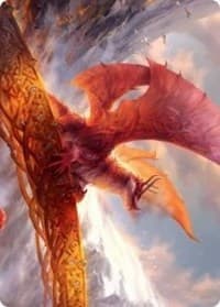Goldspan Dragon Art Card - Art Series: Kaldheim - Magic: The Gathering card