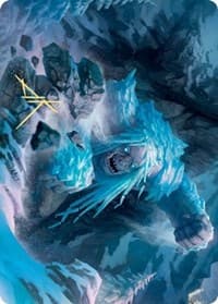 Icehide Troll Art Card (Gold-Stamped Signature) - Art Series: Kaldheim - Magic: The Gathering card