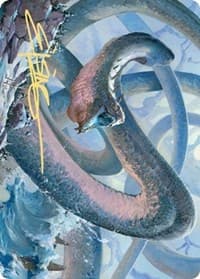 Koma, Cosmos Serpent Art Card (60/81) (Gold-Stamped Signature) - Art Series: Kaldheim - Magic: The Gathering card