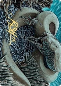Koma, Cosmos Serpent Art Card (80/81) (Gold-Stamped Signature) - Art Series: Kaldheim - Magic: The Gathering card