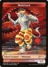 Minotaur Token (2021 Lunar New Year Promo) - Unique and Miscellaneous Promos - Magic: The Gathering card
