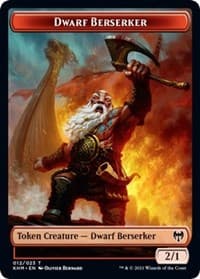 Dwarf Berserker // Shard Double-Sided Token - Kaldheim - Magic: The Gathering card