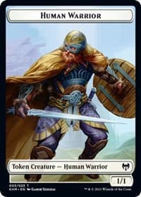 Human Warrior // Shard Double-Sided Token - Kaldheim - Magic: The Gathering card