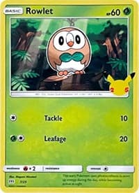 Rowlet - McDonald's 25th Anniversary Promos - Pokemon card