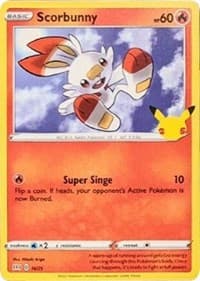 Scorbunny - McDonald's 25th Anniversary Promos - Pokemon card