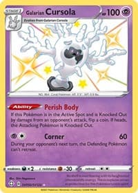 Galarian Cursola - Shining Fates: Shiny Vault - Pokemon card