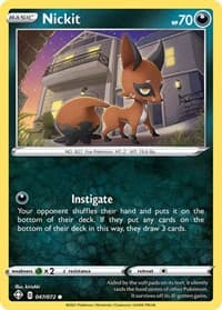 Nickit - Shining Fates - Pokemon card