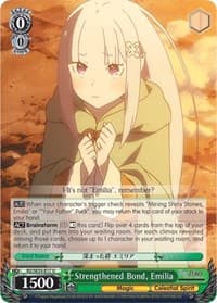 Strengthened Bond, Emilia - Re:ZERO: The Frozen Bond - Weiss Schwarz card