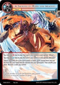 A Sacrifice of Words and Memories - The Magic Stone War - Zero - Force of Will card