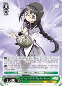 As Long as We Are Together, Homura - Magia Record: Puella Magi Madoka Magica [Side Story] (Mobile) - Weiss Schwarz card