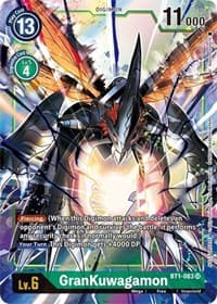 GranKuwagamon - BT1-083 (Dash Pack Ver. 1.5) - Release Special Booster 1.5 - Digimon Card Game card