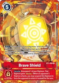 Brave Shield - BT1-095 (Dash Pack Ver. 1.5) - Release Special Booster 1.5 - Digimon Card Game card