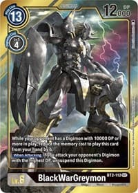BlackWarGreymon (Alternate Art) - Release Special Booster 1.5 - Digimon Card Game card