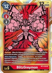 BlitzGreymon - BT3-018 (Dash Pack Ver. 1.5) - Release Special Booster 1.0 - Digimon Card Game card