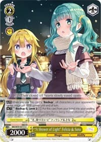 "A Shower of Light" Felicia & Sana - Magia Record: Puella Magi Madoka Magica [Side Story] (Mobile) - Weiss Schwarz card