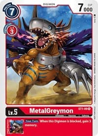 MetalGreymon - ST1-09 (Tamer Battle Pack 1) - Starter Deck 01: Gaia Red - Digimon Card Game card