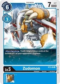 Zudomon - ST2-09 (Tamer Battle Pack 1) - Starter Deck 02: Cocytus Blue - Digimon Card Game card