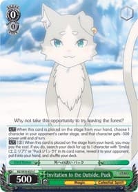 Invitation to the Outside, Puck - Re:ZERO: The Frozen Bond - Weiss Schwarz card