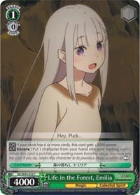 Life in the Forest, Emilia - Re:ZERO: The Frozen Bond - Weiss Schwarz card
