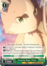 Surging Rage, Puck - Re:ZERO: The Frozen Bond - Weiss Schwarz card