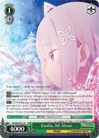 Emilia All Alone (Parallel Foil) - Re:ZERO: The Frozen Bond - Weiss Schwarz card