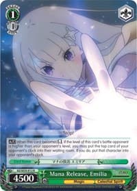 Mana Release, Emilia (Parallel Foil) - Re:ZERO: The Frozen Bond - Weiss Schwarz card