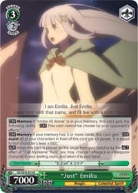 "Just" Emilia (Parallel Foil) - Re:ZERO: The Frozen Bond - Weiss Schwarz card