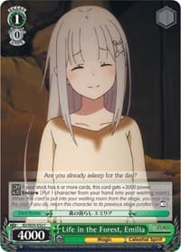 Life in the Forest, Emilia (Parallel Foil) - Re:ZERO: The Frozen Bond - Weiss Schwarz card