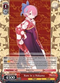 Ram in a Hakama (Parallel Foil) - Re:ZERO: The Frozen Bond - Weiss Schwarz card