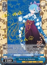 Rem in a Hakama (SP) - Re:ZERO: The Frozen Bond - Weiss Schwarz card