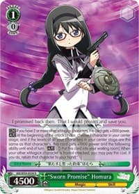 "Sworn Promise" Homura - Magia Record: Puella Magi Madoka Magica [Side Story] (Mobile) - Weiss Schwarz card