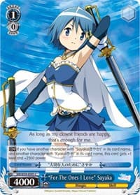 "For The Ones I Love" Sayaka - Magia Record: Puella Magi Madoka Magica [Side Story] (Mobile) - Weiss Schwarz card