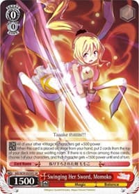 Swinging Her Sword, Momoko (SR) - Magia Record: Puella Magi Madoka Magica [Side Story] (Mobile) - Weiss Schwarz card